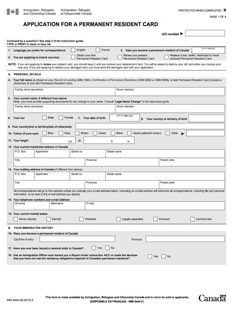 Form IMM5444 Download Fillable PDF Application .